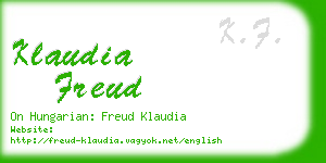 klaudia freud business card